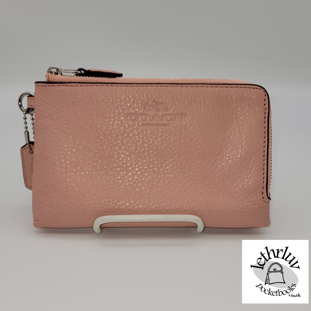Coach Pebbled Leather Double Corner Zip F64130